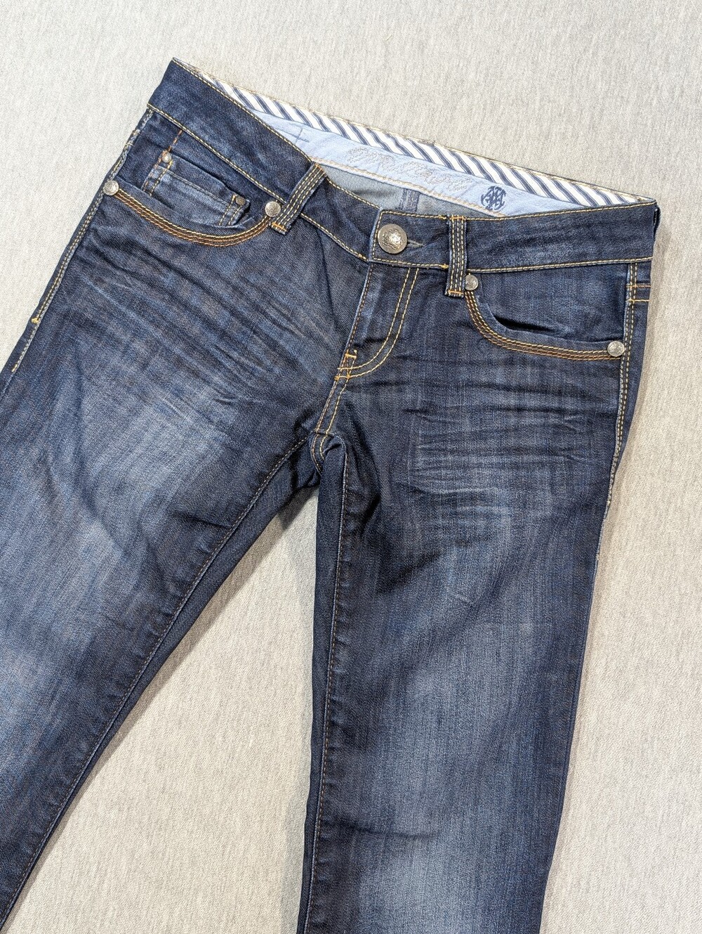 Mavi Lindy Skinny Jeans Women's 28 X 30 Blue Stitching Detail